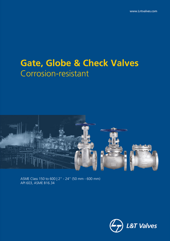 L&T Valves Gate, Globe and Check Valves - API-603 (US)