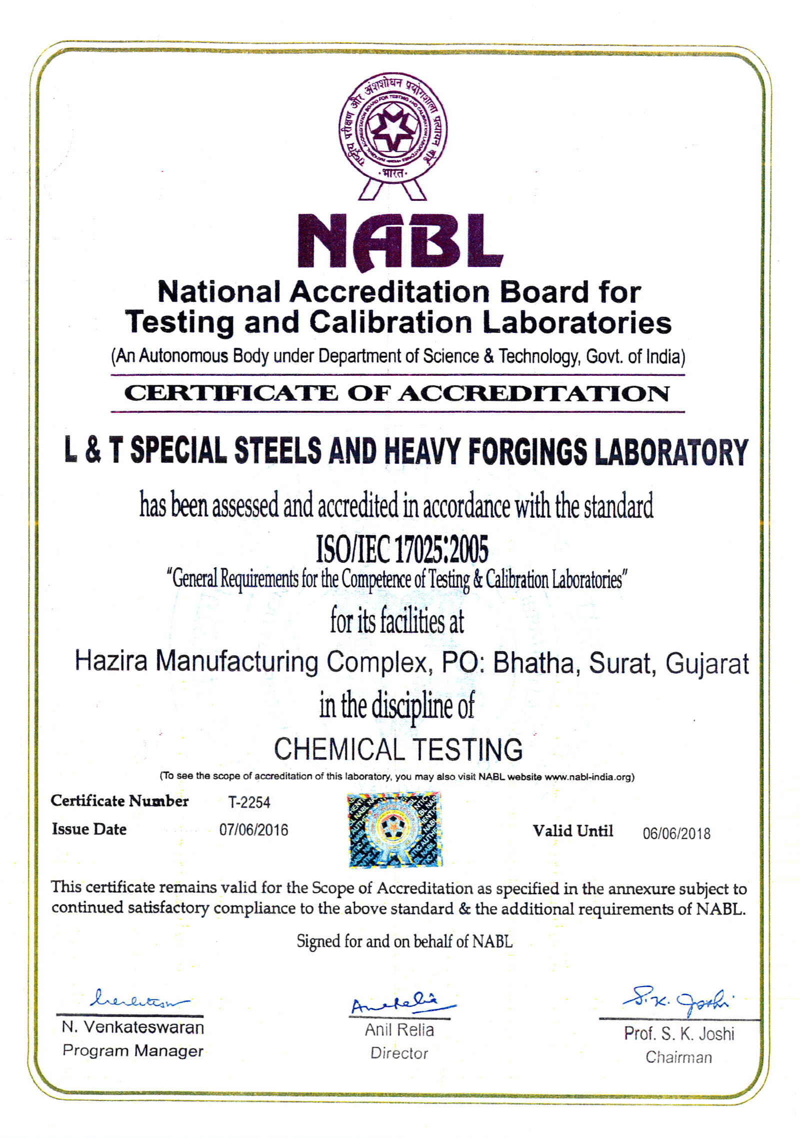 NABL Chemical Testing